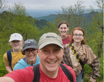 Brent Fields with his family