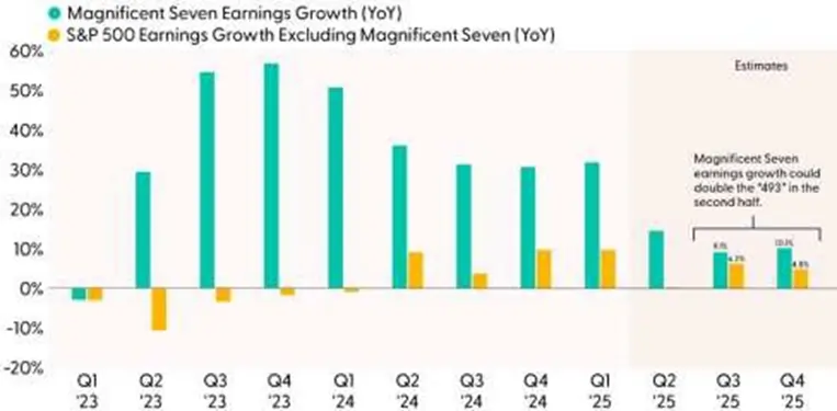 Magnificent Seven and S&50 500 Earnings Growth